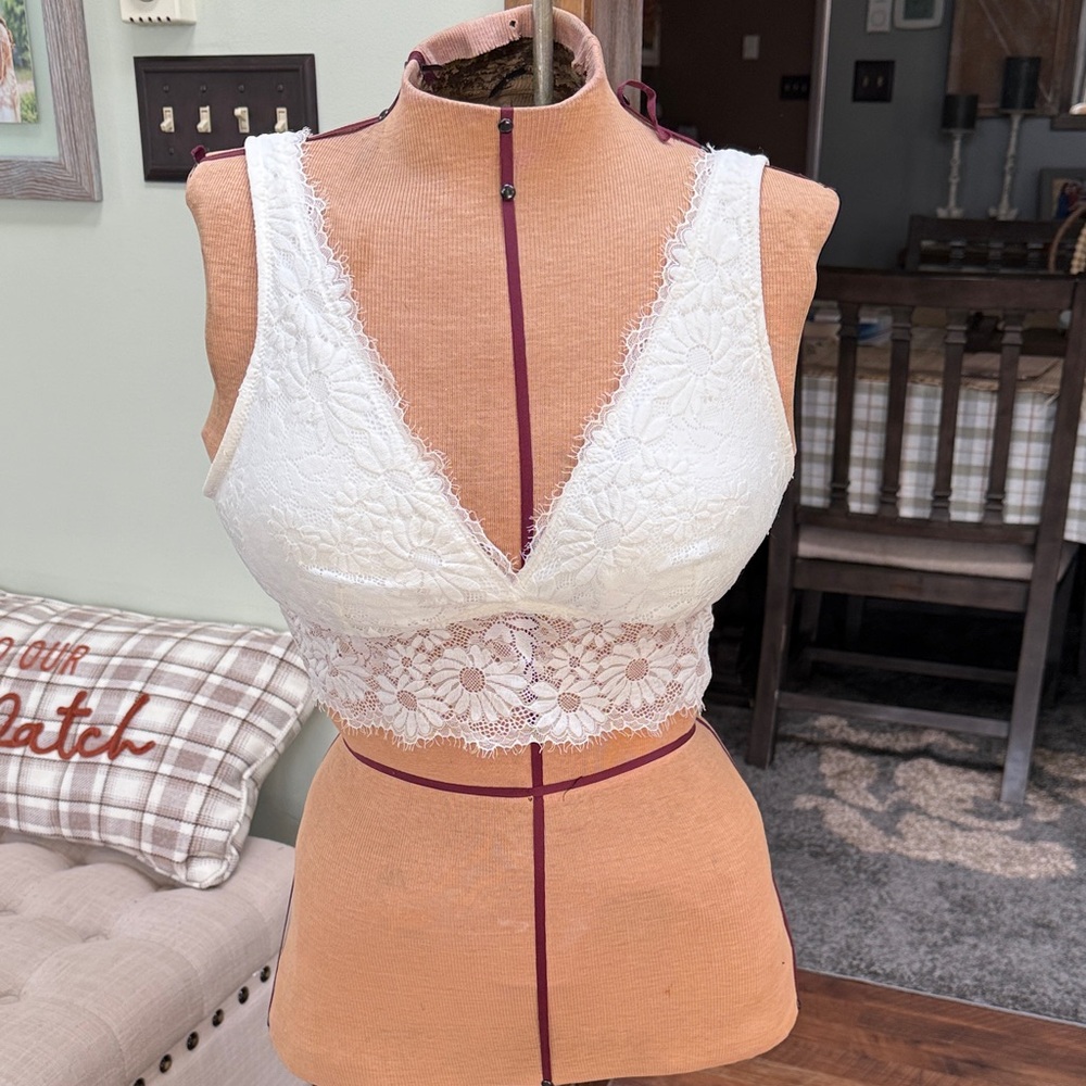 Aerie White Lace Bralette